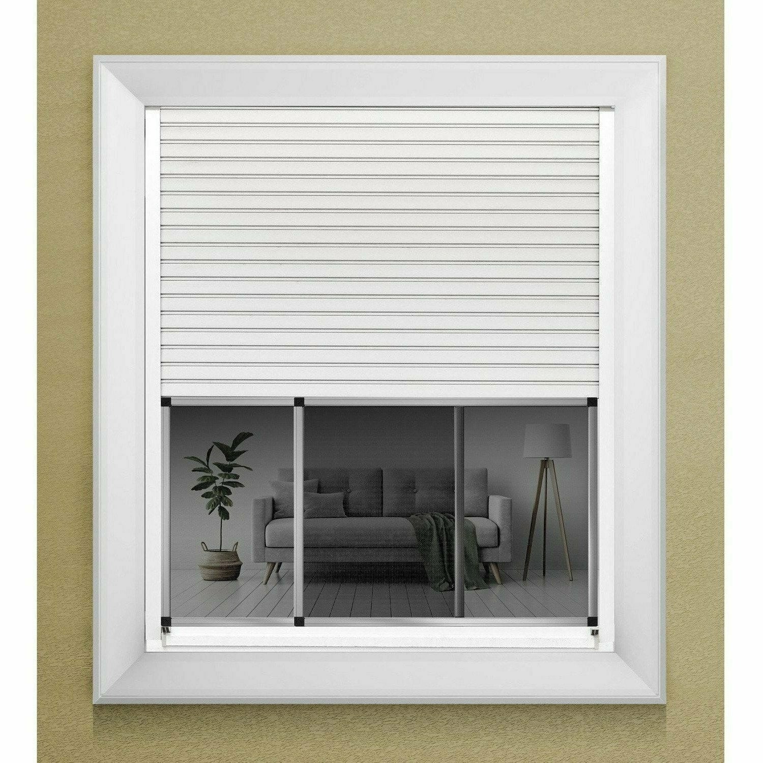 VESTIAMO CASA GIARDINO - Zanzariera Estensibile Bianca - h50 cm estensibile da 70 a 130 cm